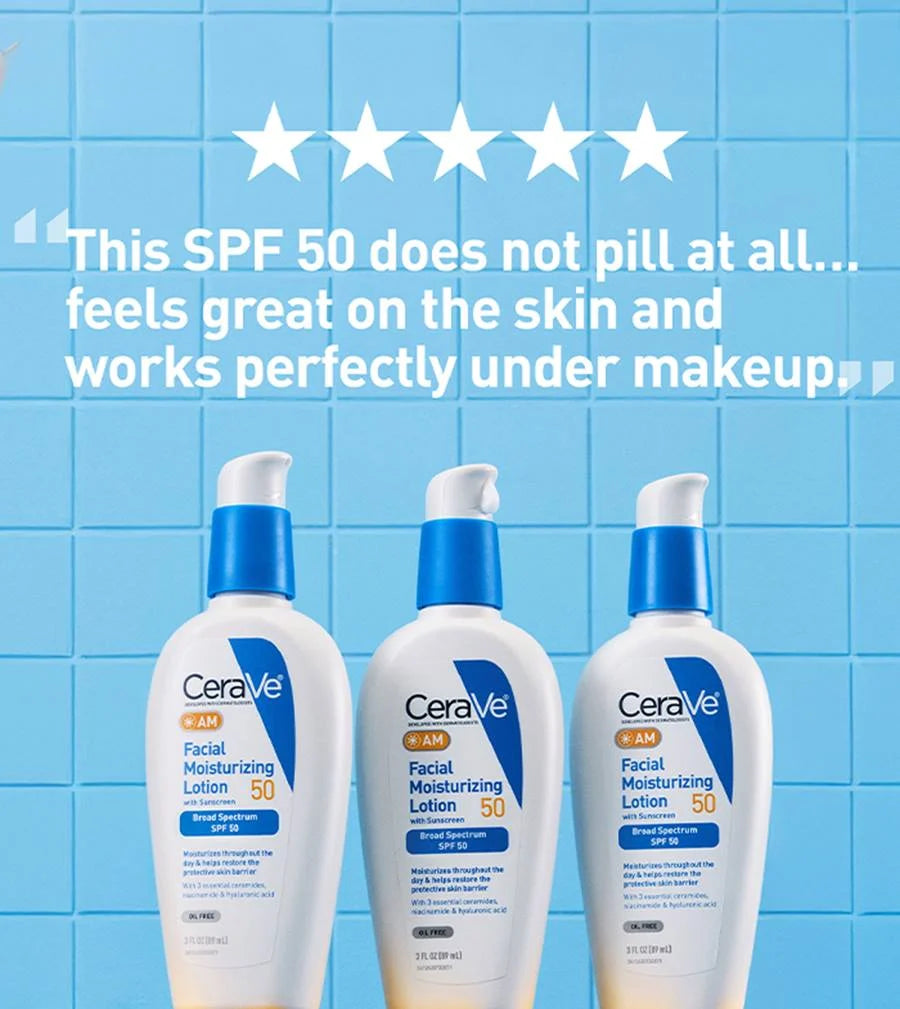 CeraVe AM Facial Moisturizing Lotion SPF 50 – 89ml