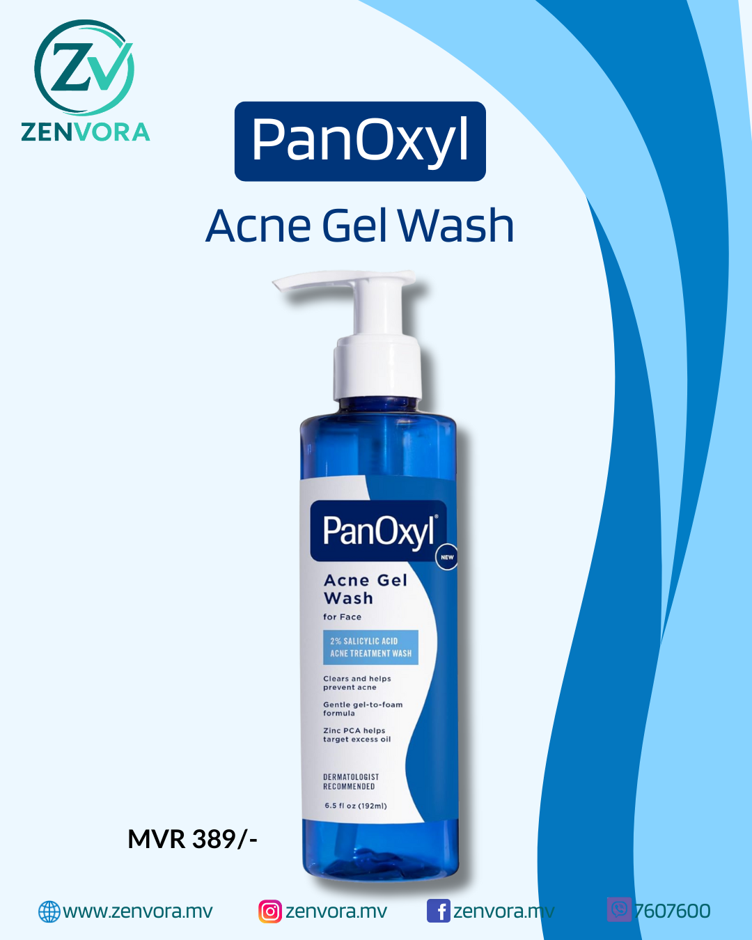 PanOxyl Acne Gel Wash,   2% Salicylic Acid 6.5 oz