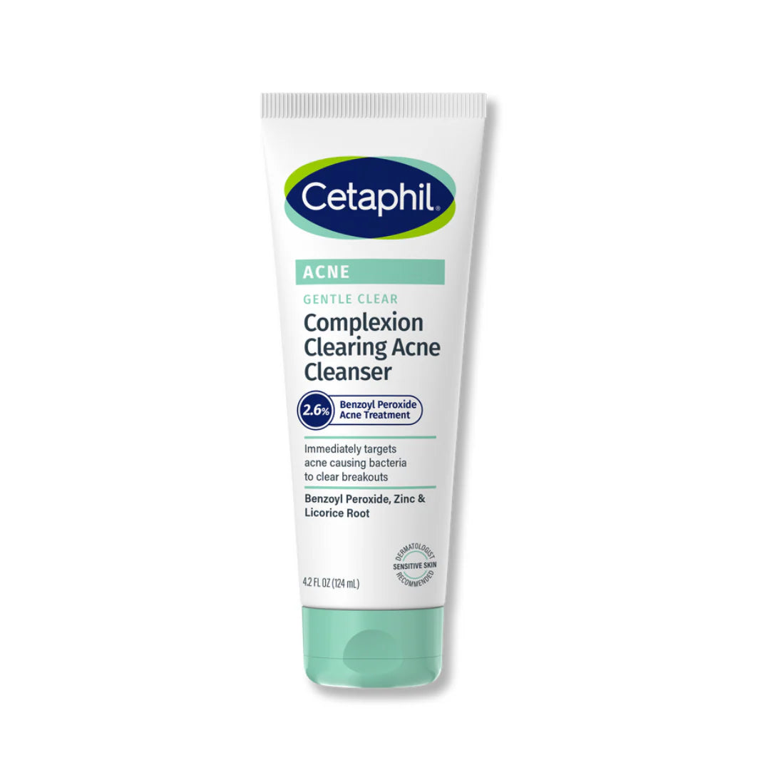Cetaphil Gentle Clear Complexion Clarifying BPO Acne Cream Cleanser – 124ml