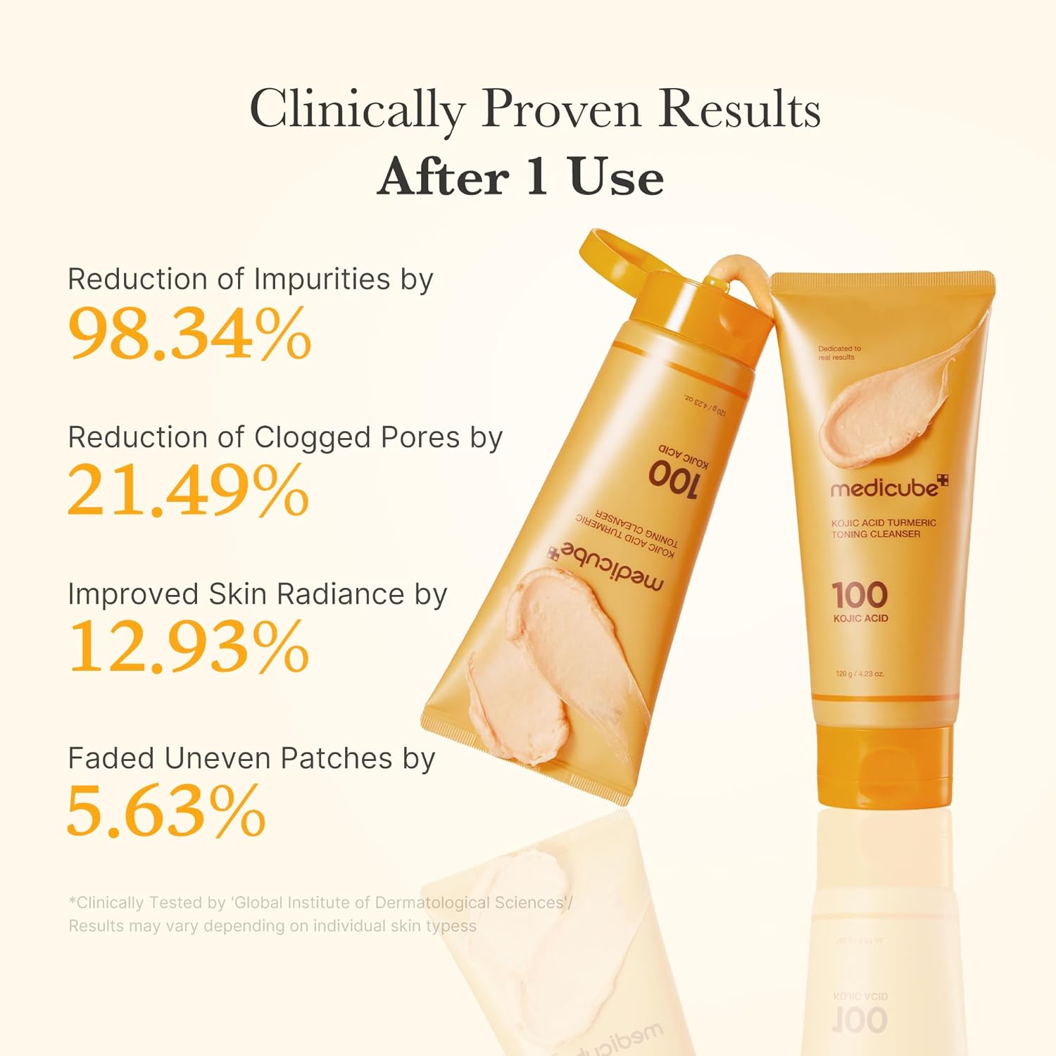 Medicube Kojic Acid Turmeric Toning Cleanser (120g)