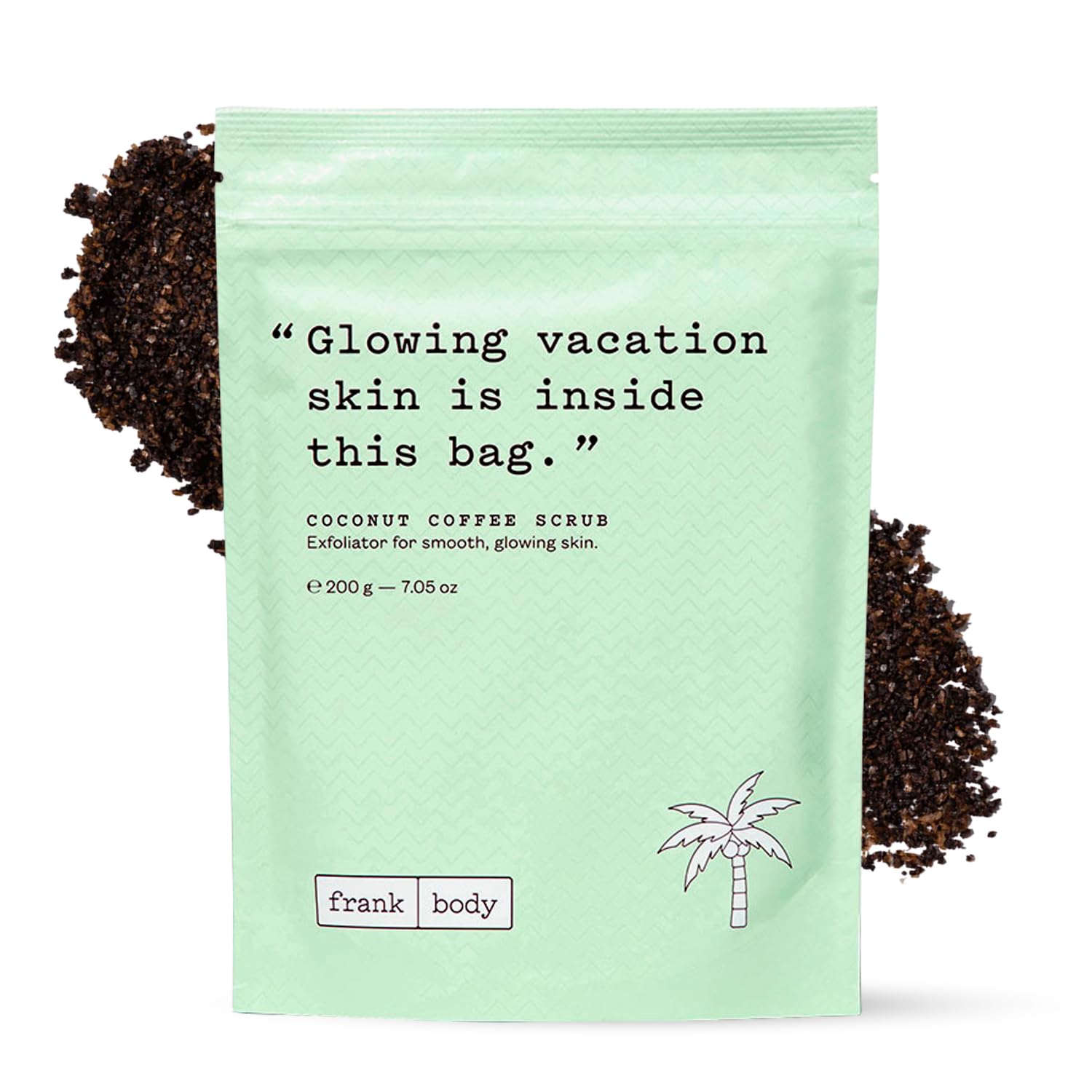 FRANK BODY Coconut Coffee Scrub | Firms, Tones &amp; Brightens | 200g / 7.05 oz