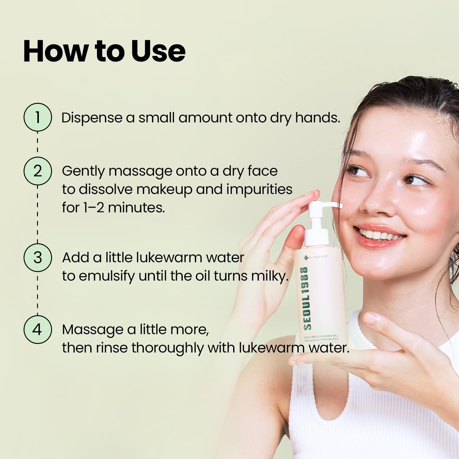 K-SECRET SEOUL 1988 Cleansing Oil : Pine Cica 1% + Probiotics 200ml