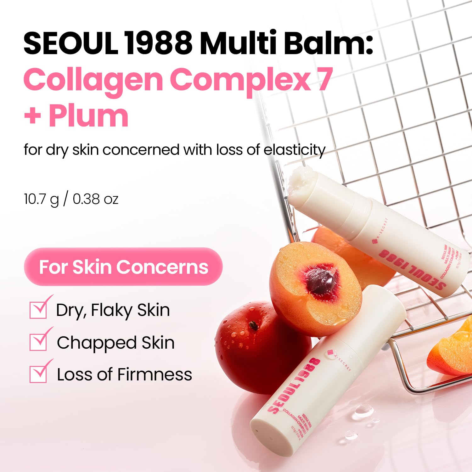 K-SECRET SEOUL 1988 Collagen Multi Balm – Collagen Complex 7 + Plum 10.7g