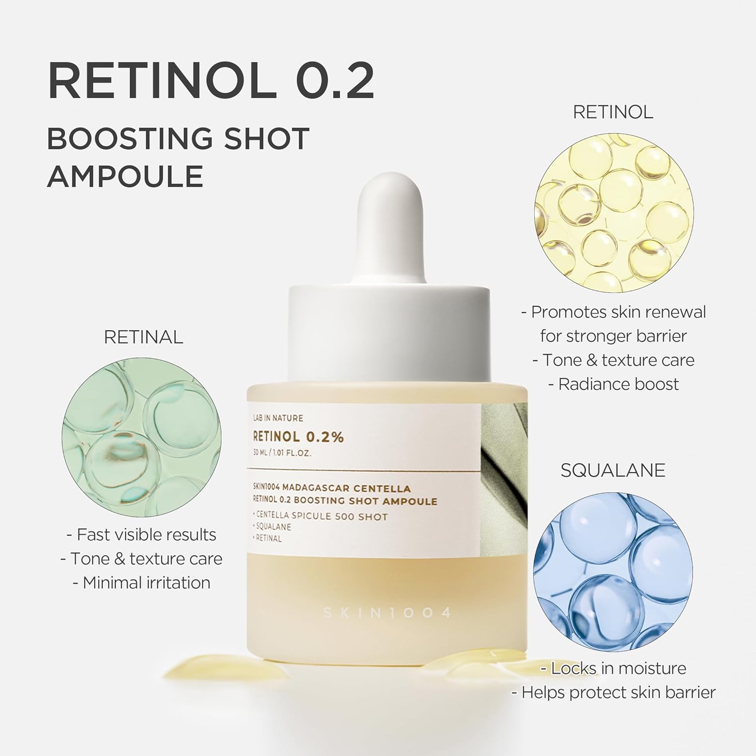 SKIN1004 Madagascar Centella Retinol 0.2 Boosting Shot Ampoule — 30ml