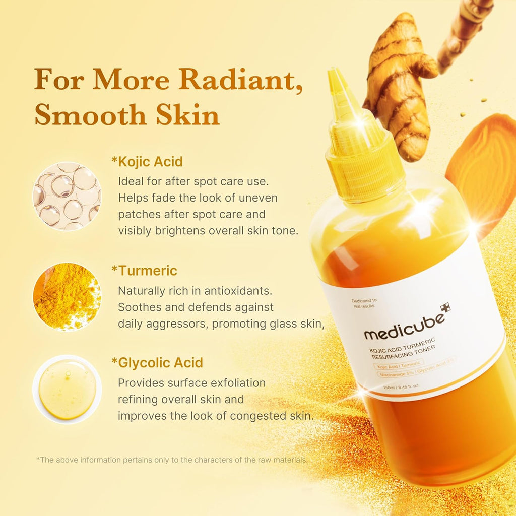 Medicube Kojic Acid Turmeric Resurfacing Toner [250ml]