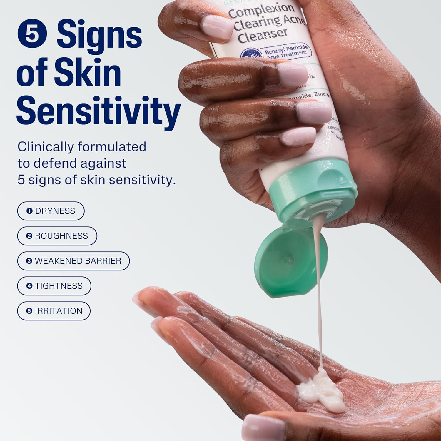 Cetaphil Gentle Clear Complexion Clarifying BPO Acne Cream Cleanser – 124ml