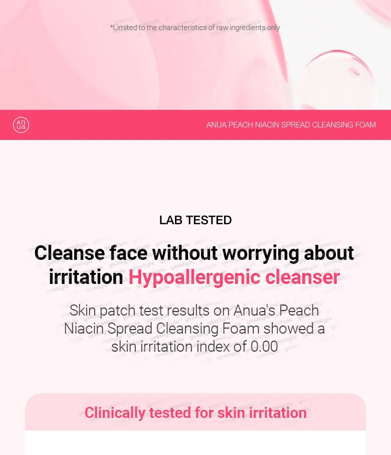 ANUA Peach Niacin Spread Cleansing Foam 150ml