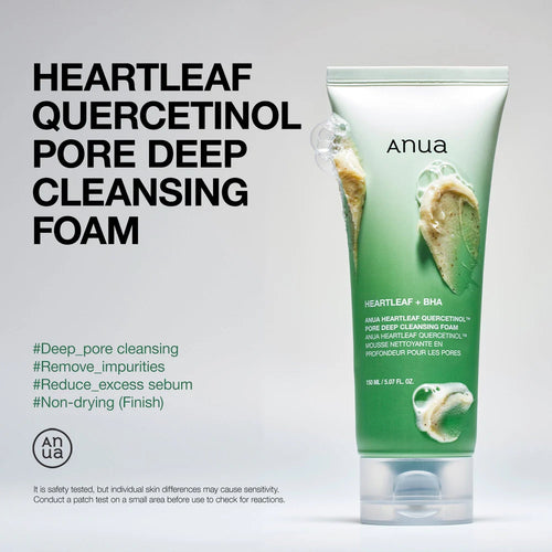 ANUA Heartleaf Quercetinol Pore Deep Cleansing Foam 150ml [2025 Version ]