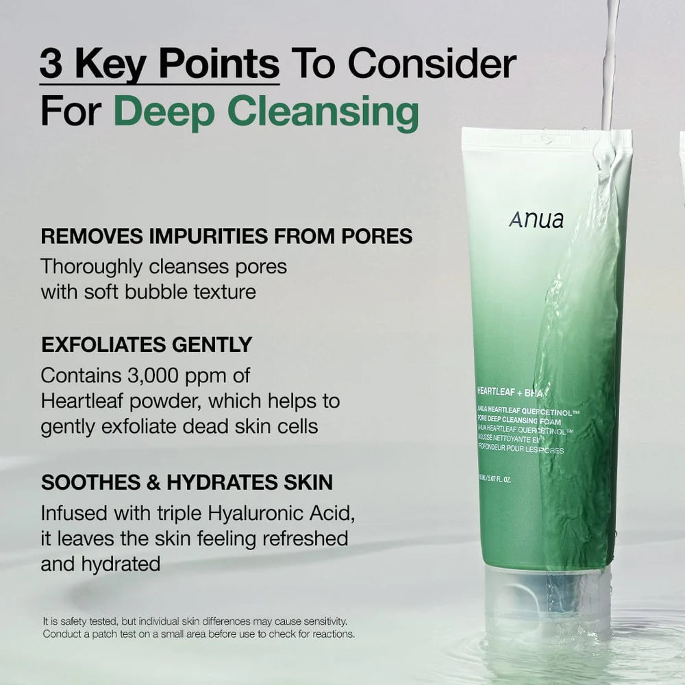 ANUA Heartleaf Quercetinol Pore Deep Cleansing Foam 150ml [2025 Version ]