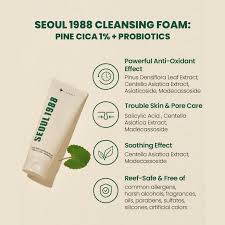 K-SECRET SEOUL 1988 Cleansing Foam : Pine Cica 1% + Probiotics 150ml